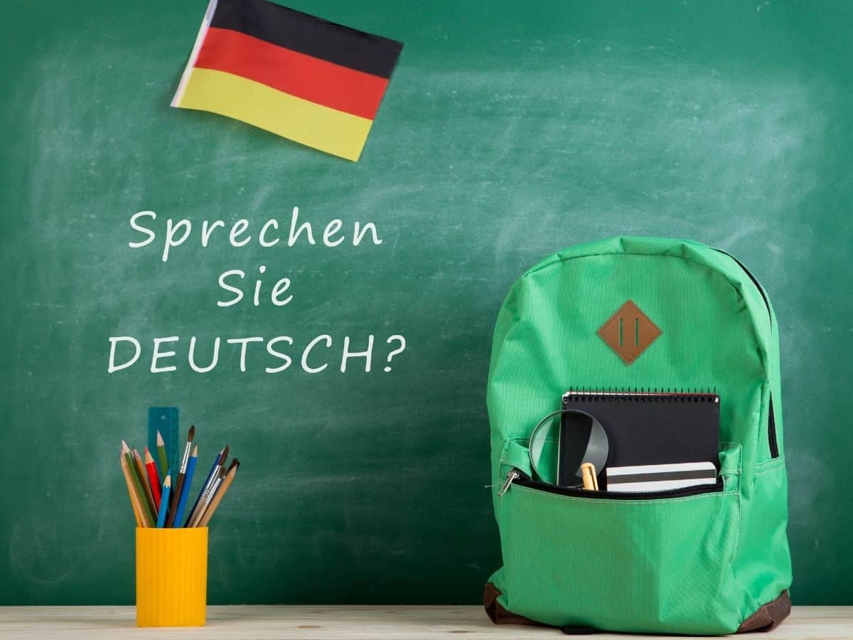 Blackboard with Sprechen Sie Deutsch?