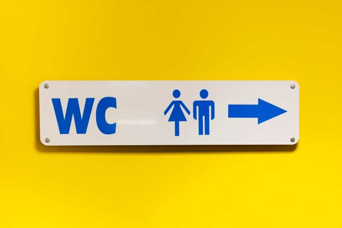 Restroom Sign in Europe