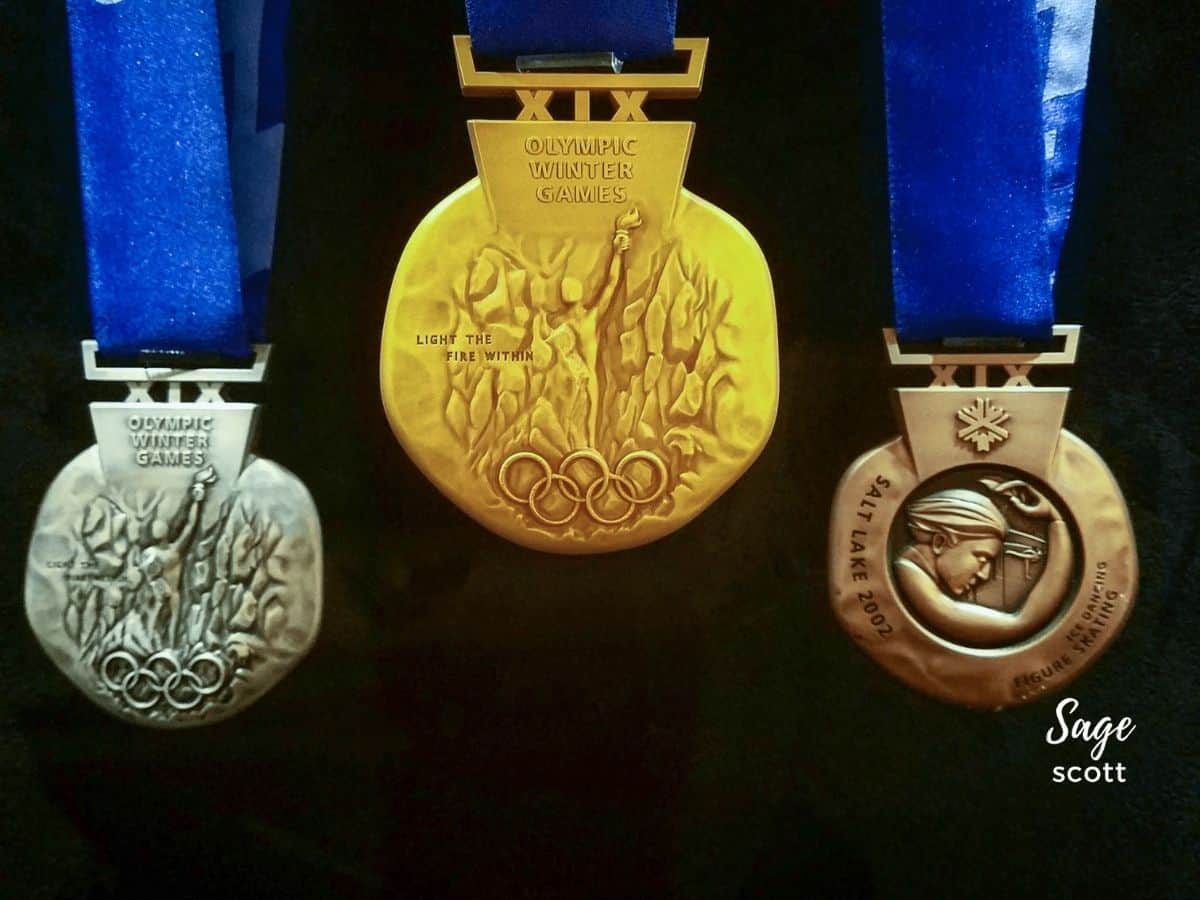 Olympic medals on display in Park City, Utah