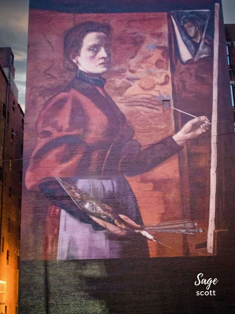 Cincinnati Mural: Self-Portrait, Elizabeth Nourse