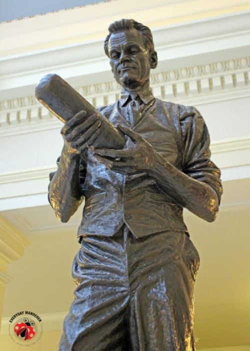 Philo Farnsworth's statue stands in the Utah State Capitol