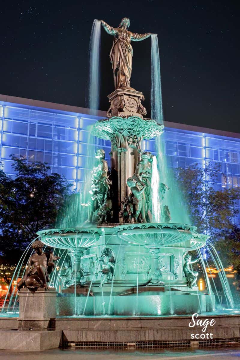 The Tyler Davidson Fountain in Cincinnati's Fountain Square
