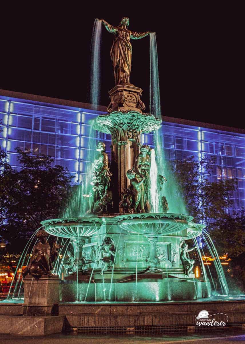 Cincinnati's Fountain Square at Night