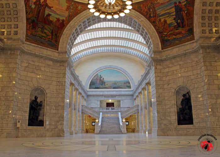 Arched skylights in the Utah State Capitol