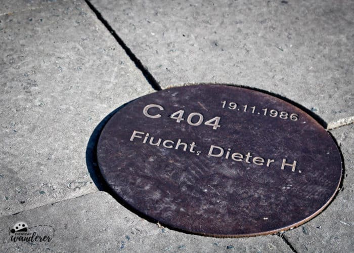 This ground marker indicates a successful escape from East Berlin.