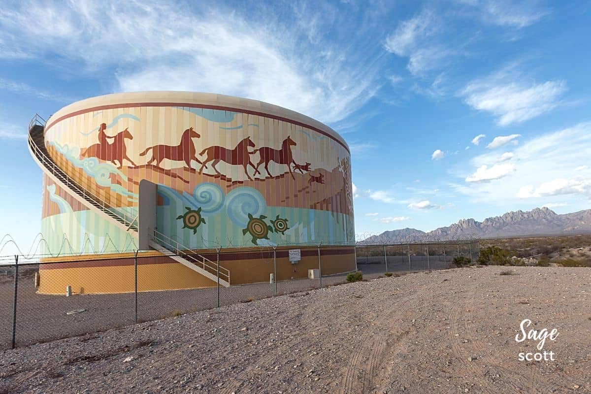 Journey to Tlalocan Water Tank Mural in Las Cruces NM
