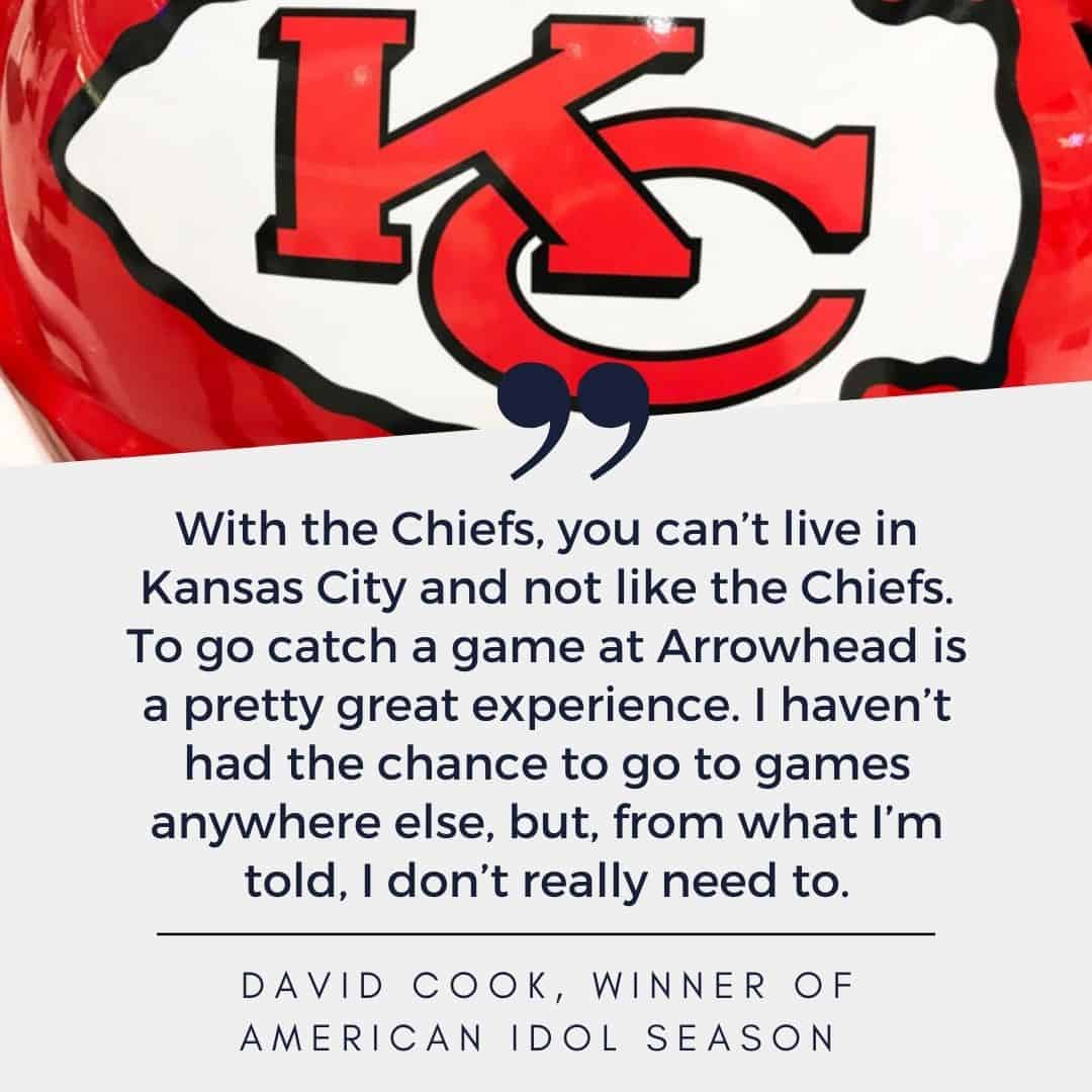 David Cook Quote About the Kansas City Chiefs