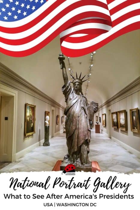 A sculpture of the Statue of Liberty at the National Portrait Gallery in Washington DC
