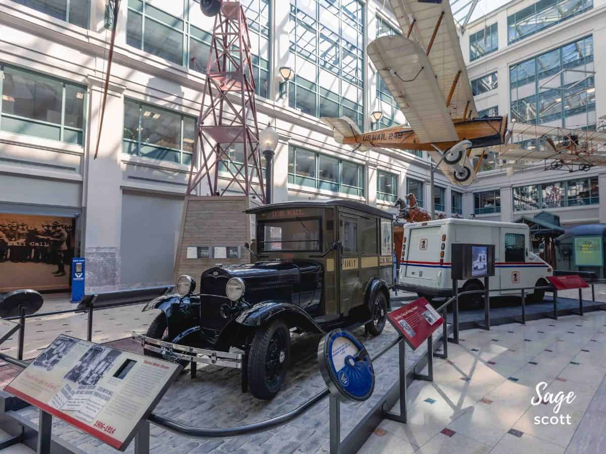 Vehicle Exhibit at Smithsonian Postal Museum in Washington DC