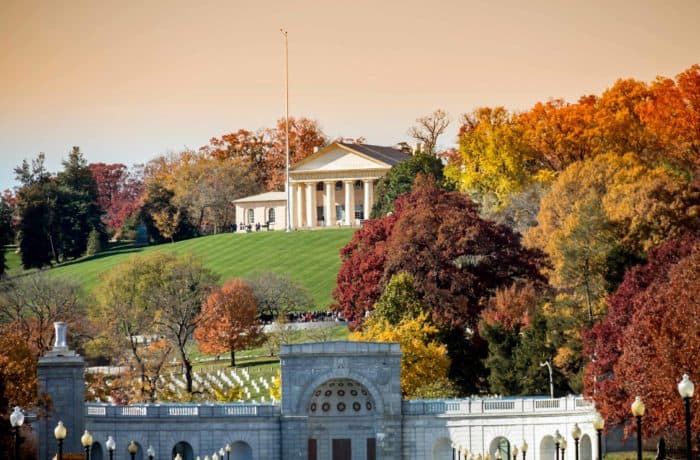 Arlington National Cemetery sits on the grounds of the former Robert E. Lee estate