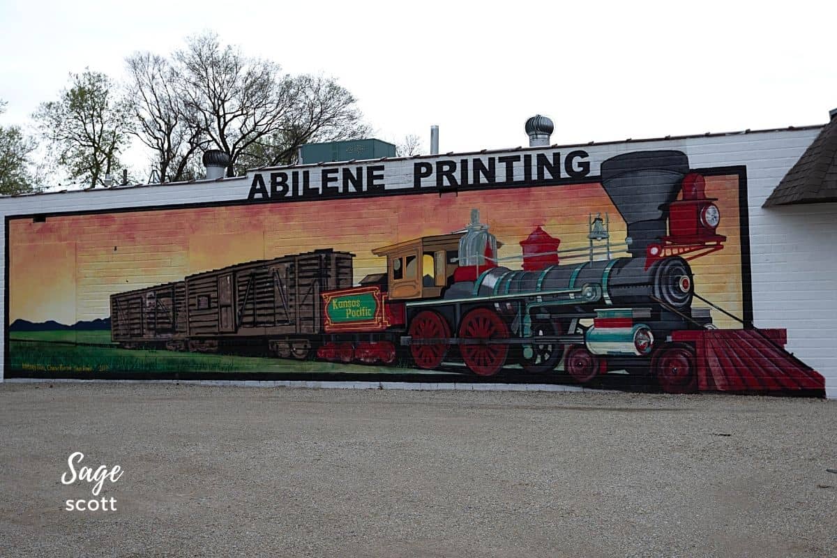 Train Mural in Abilene KS