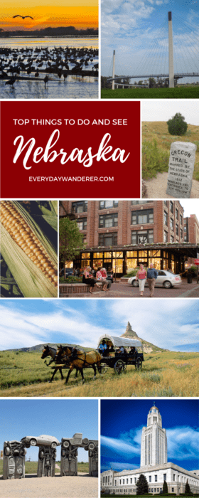 Nebraska is more than football and cornfields. Here's what you should do, see, and eat when you visit Nebraska. #nebraska #UStravel #mwtravel #visitnebraska #omaha #chimneyrock