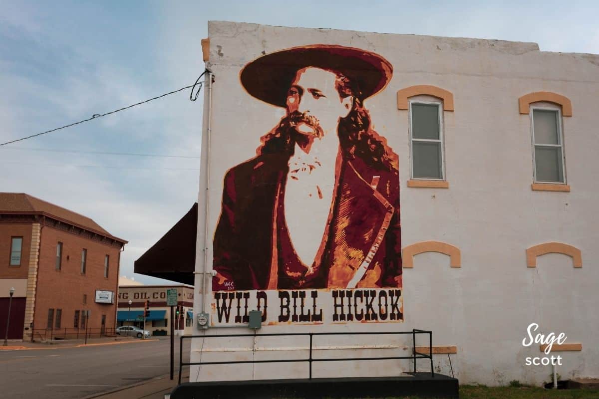 Wild Bill Hickok Mural in Abilene KS