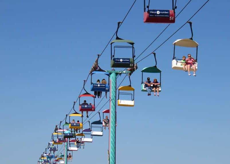Ride the Sky Glider when you visit the Iowa State Fair.