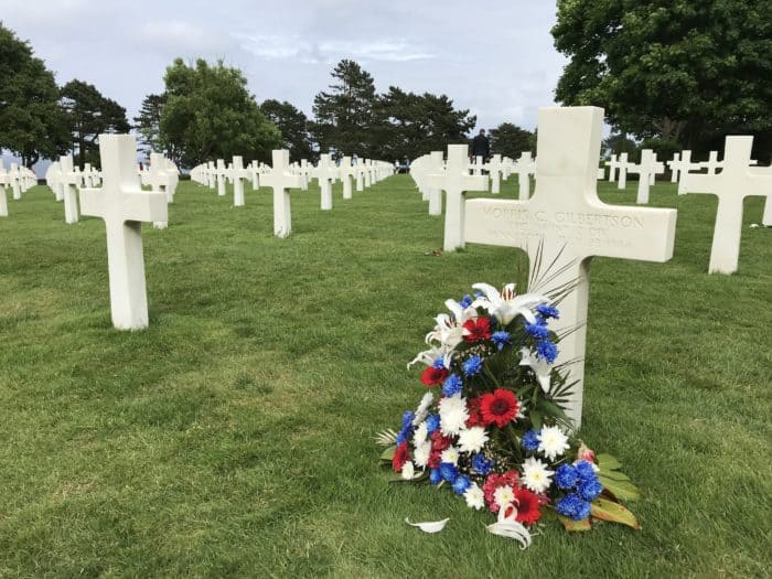 Visiting the American Cemetery and Memorial in Normandy, France, to commemorate the anniversary of D-Day