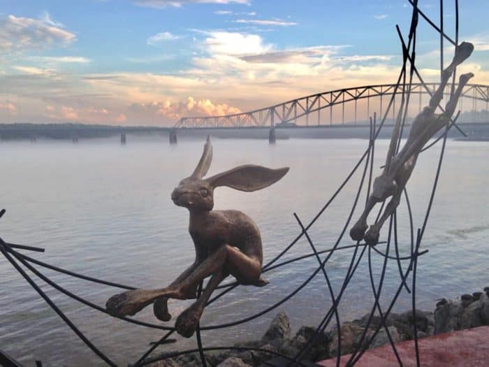 The Mississippi Riverwalk in Dubuque, Iowa, is one of the best riverwalks in the US