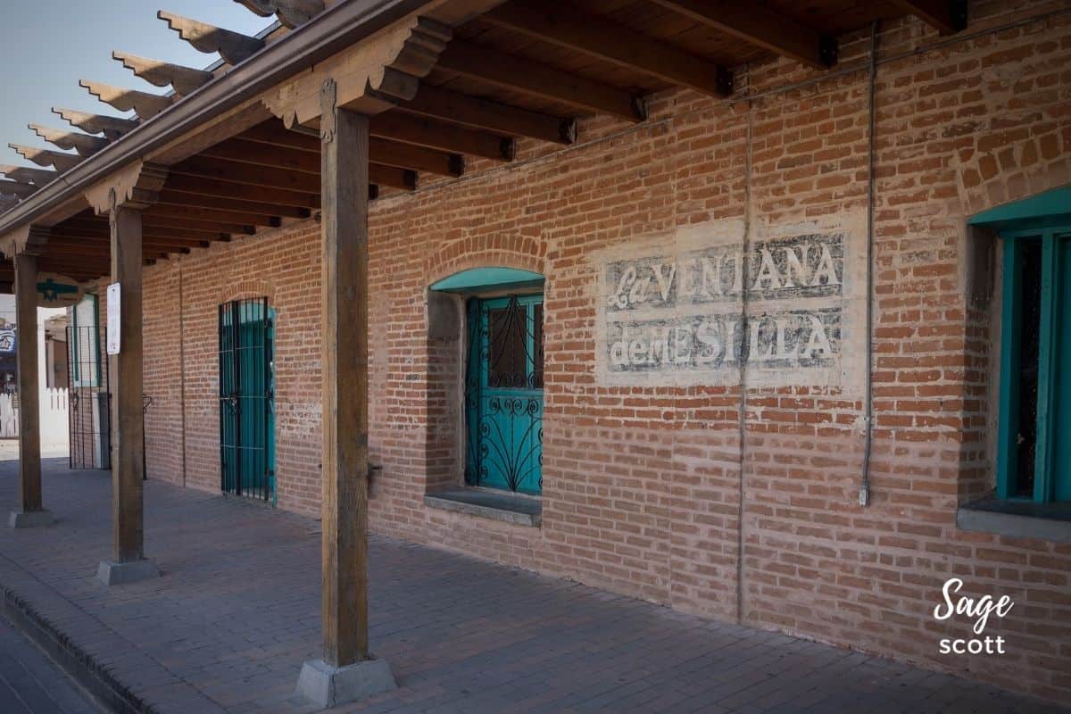 Brick Exterior of Thunderbird de la Mesilla in New Mexico