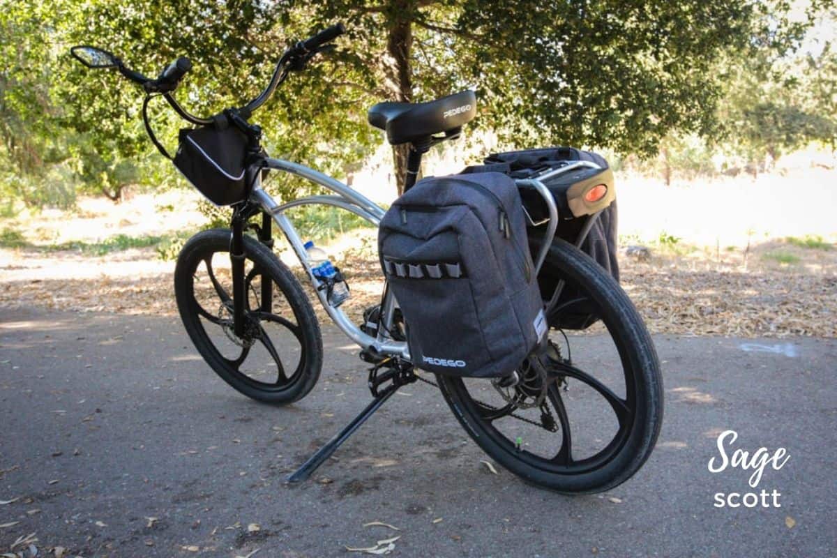 A Pedego e-bike on a trail