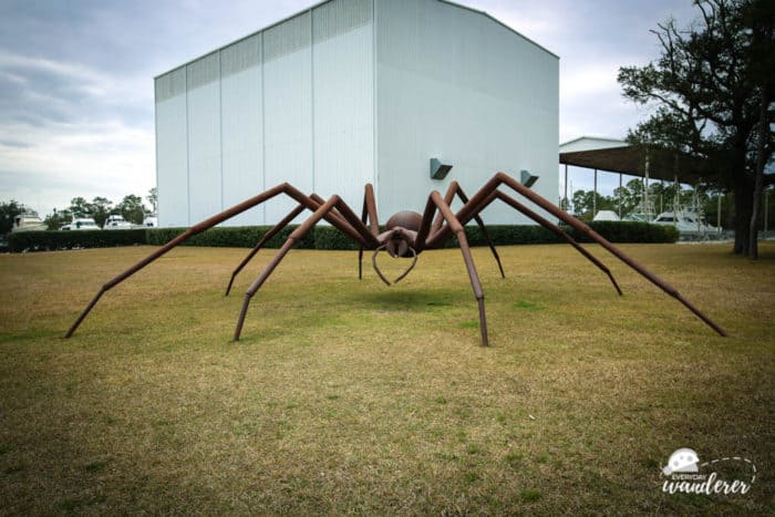 A giant spider at the Barber Marina in Elberta, Alabama