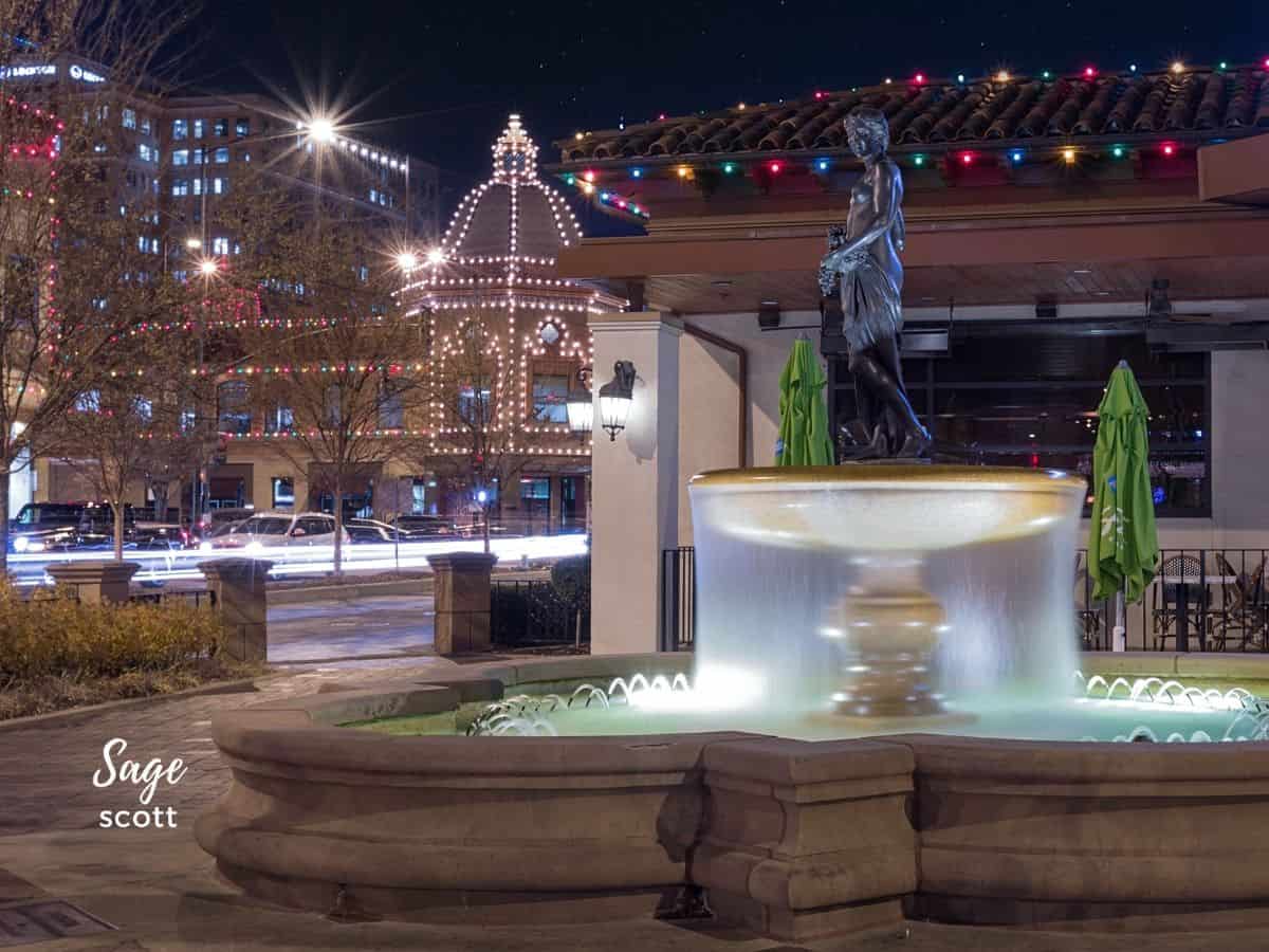 The Pomona Fountain by Seasons 52 on the Country Club Plaza