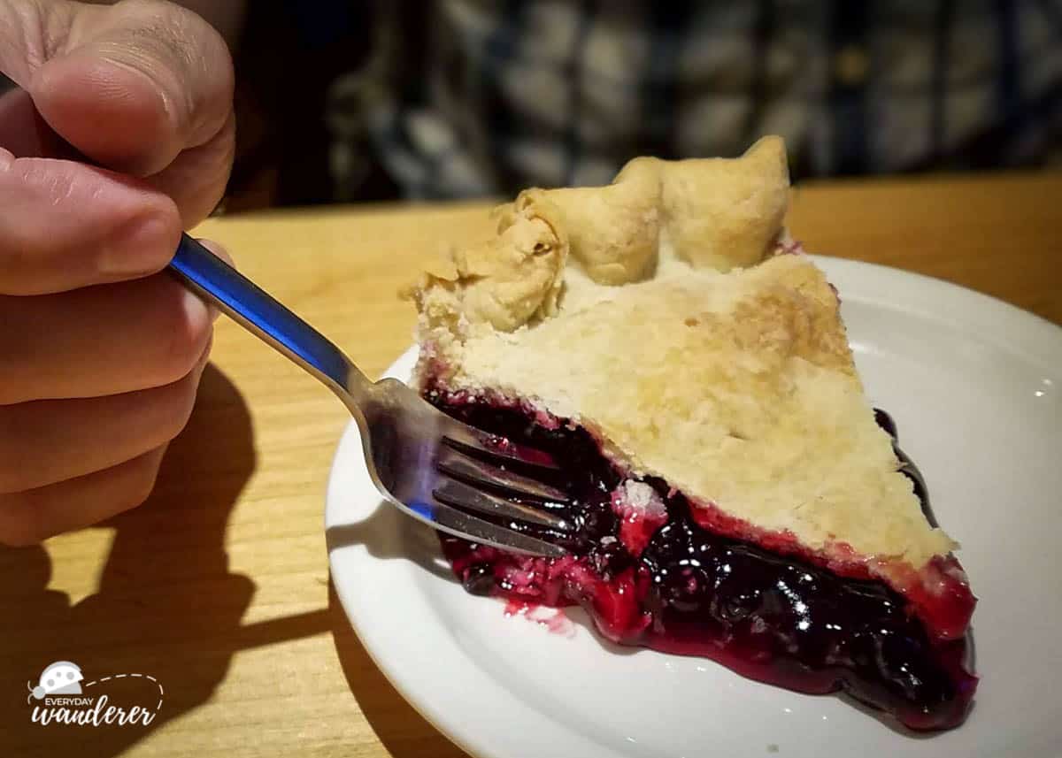 Huckleberry Pie at Glacier Highlands Restaurant