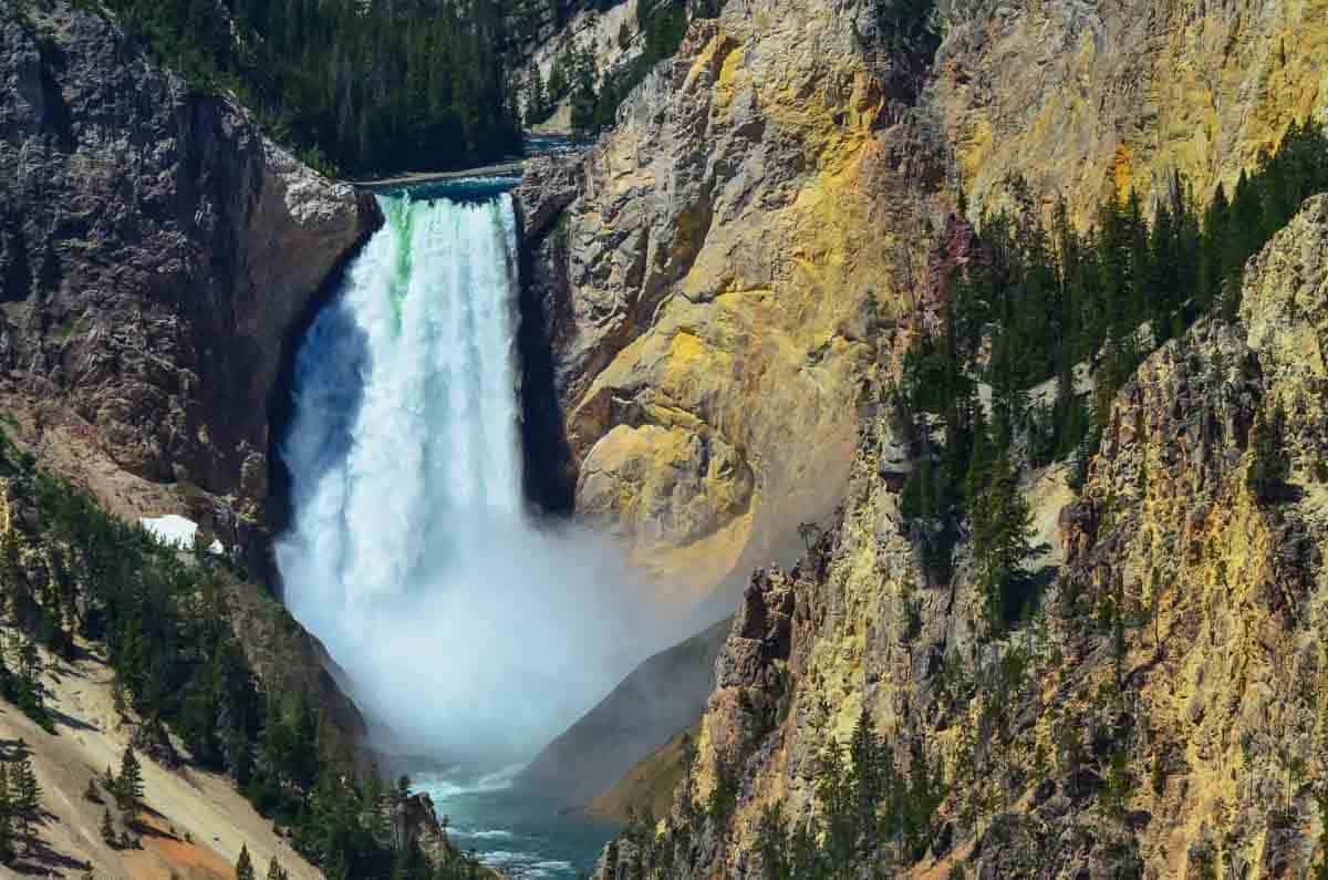 A waterfall at the Grand Canyon of Yellowstone
