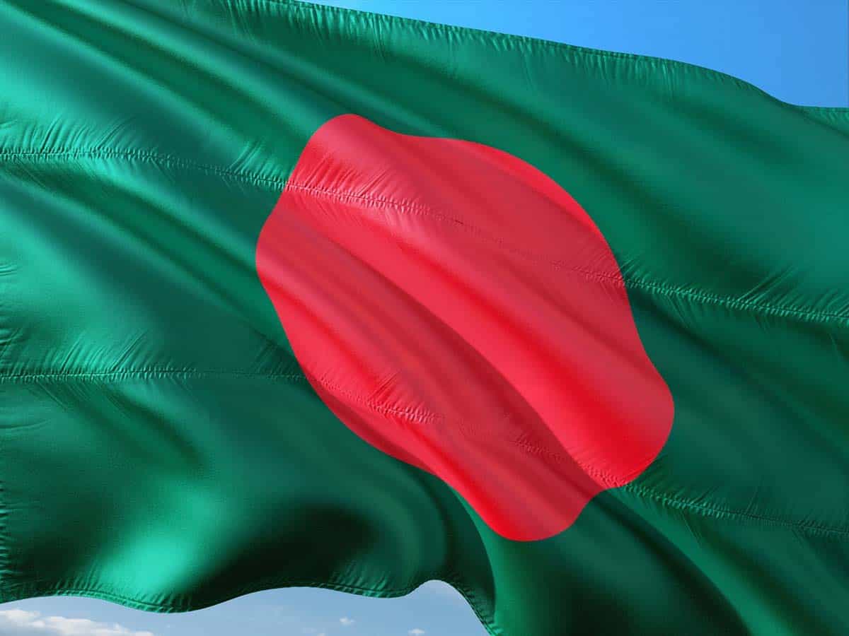 Bangladesh has a sun flag.