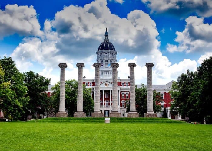 The midwestern college town of Columbia is a day trip from Kansas City