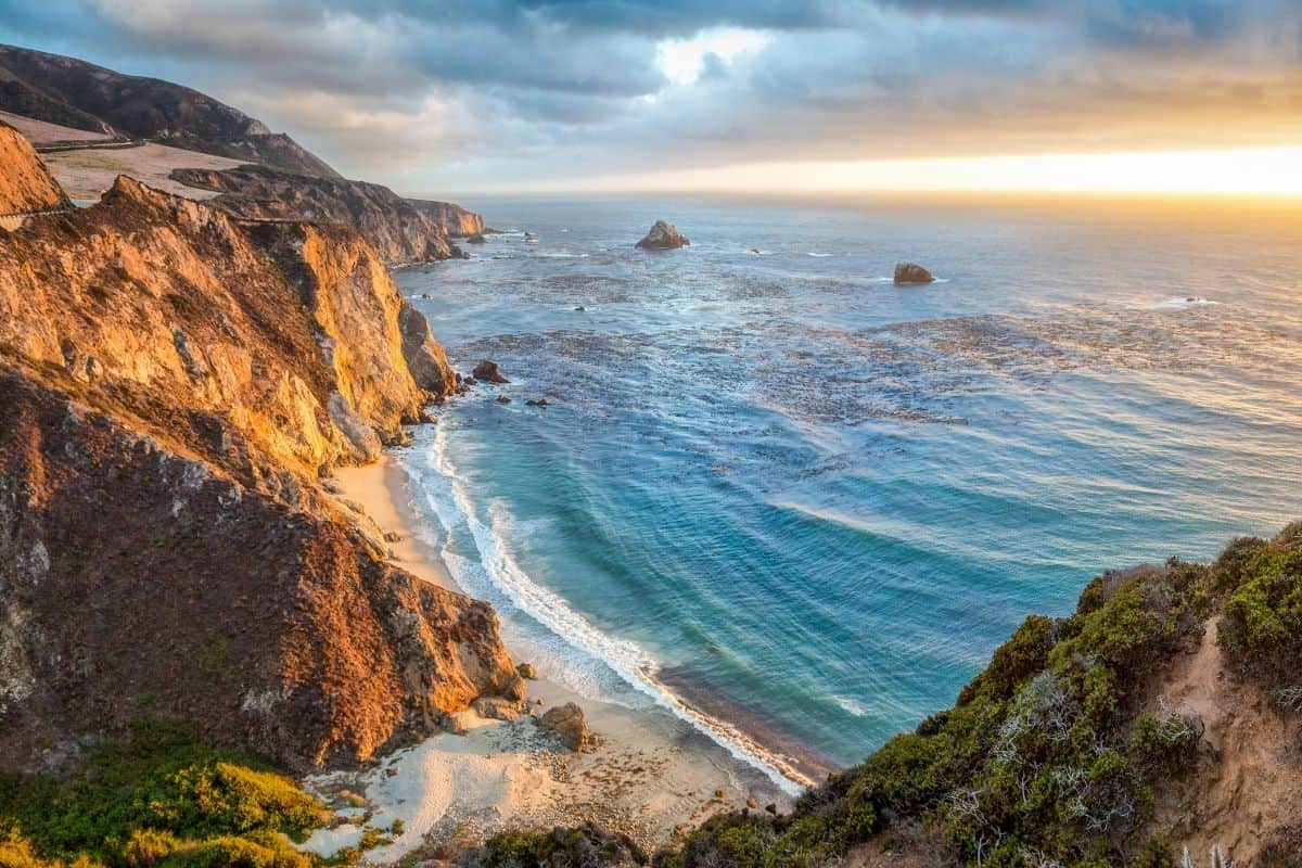 A view of the rugged California coast