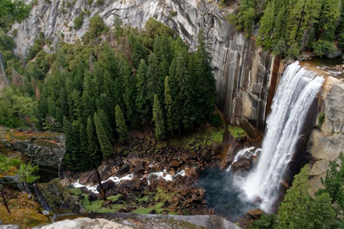 Yosemite's Vernal Fall viewed from above