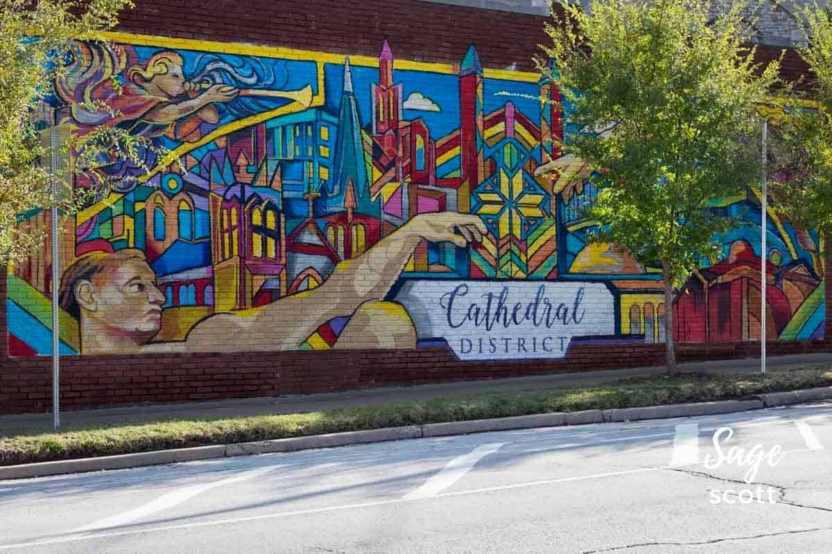 Cathedral District Mural in Tulsa