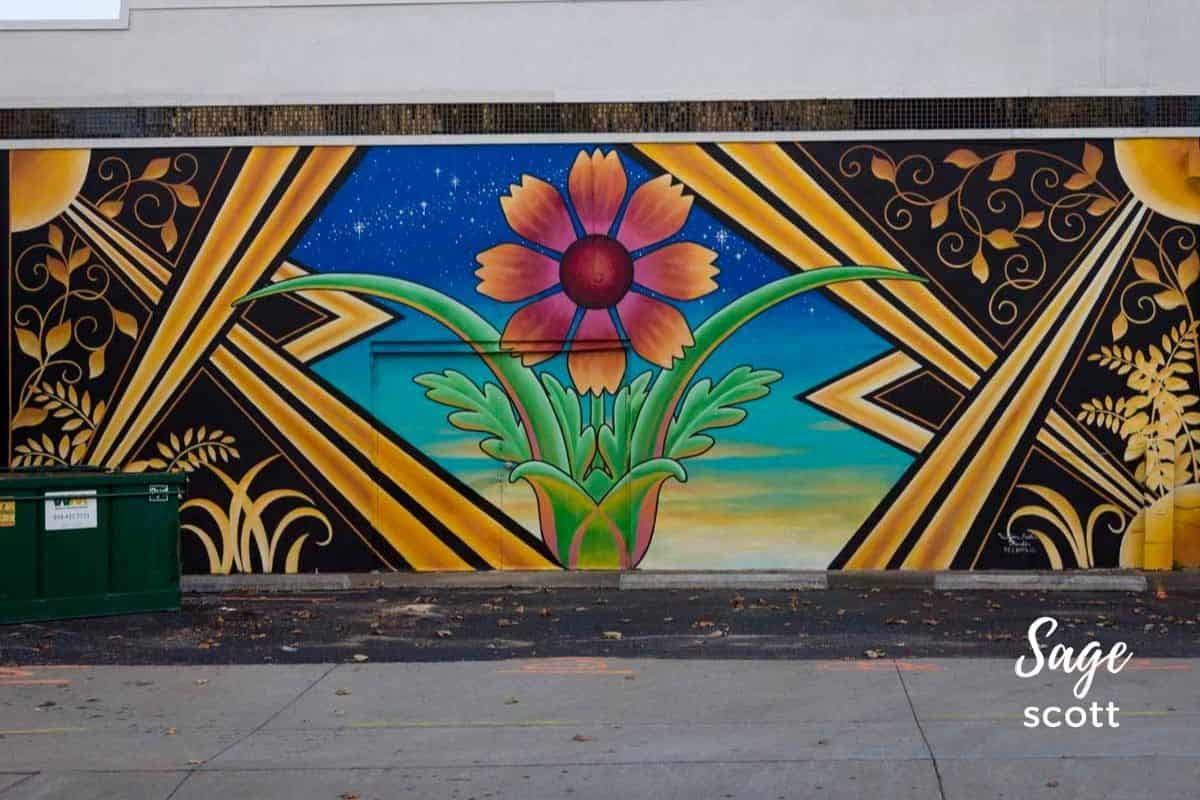 Indian Blanket Art Deco Mural in Tulsa