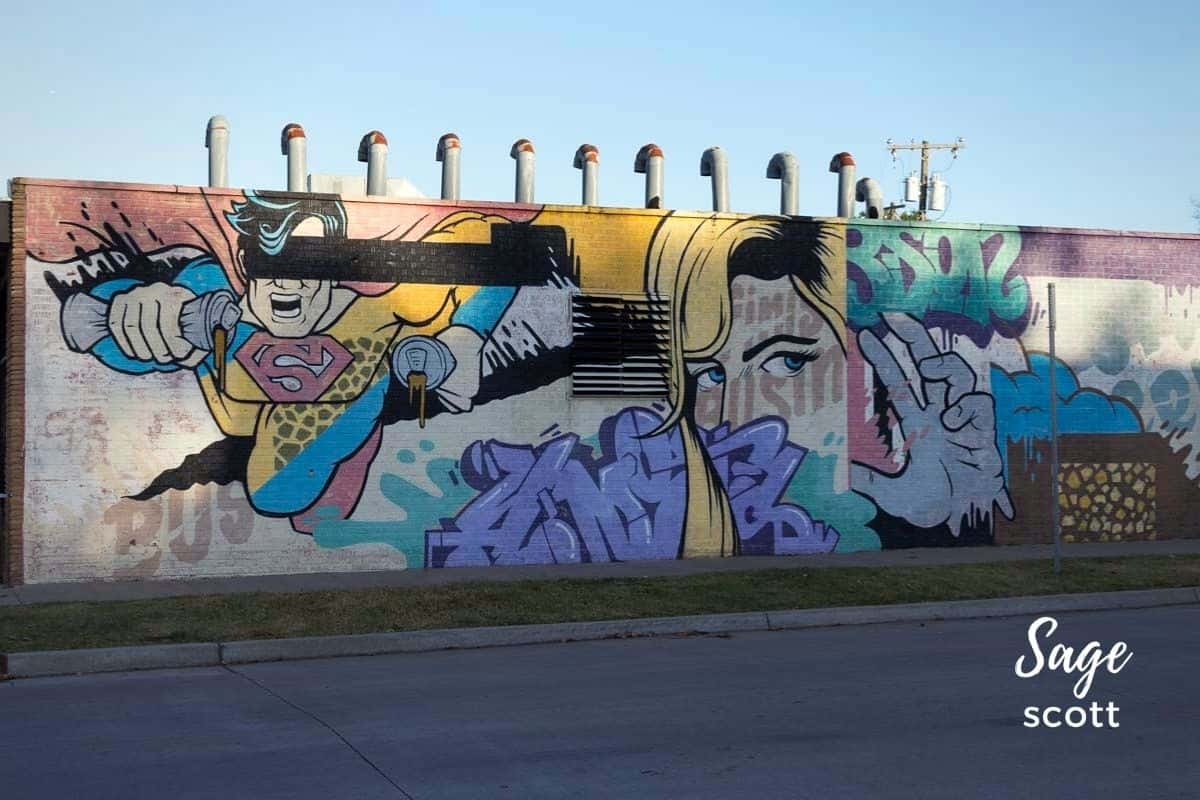 University of Wash Murals in Tulsa