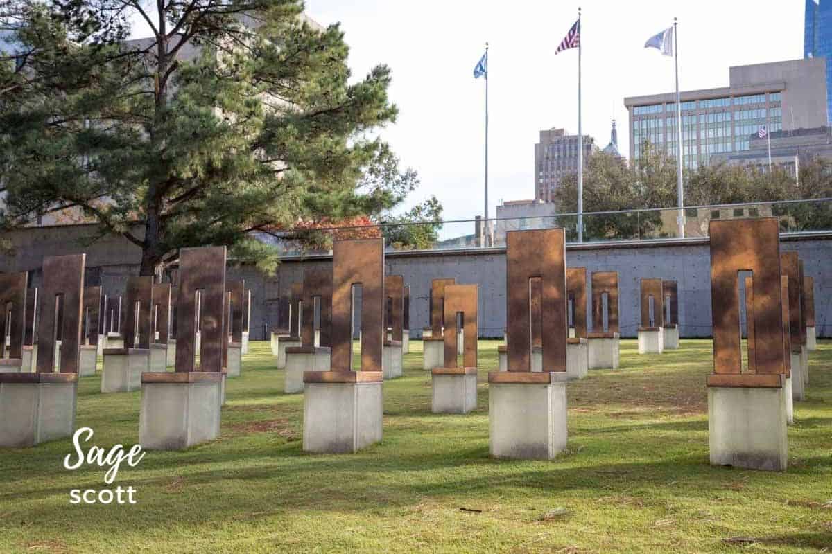 The Field of Empty Chairs at the Oklahoma City Memorial