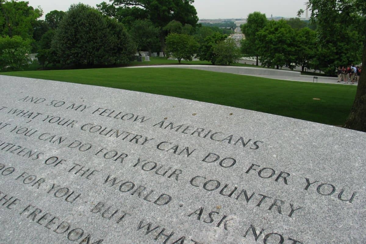 Quotes at the Kennedy Memorial at Arlington