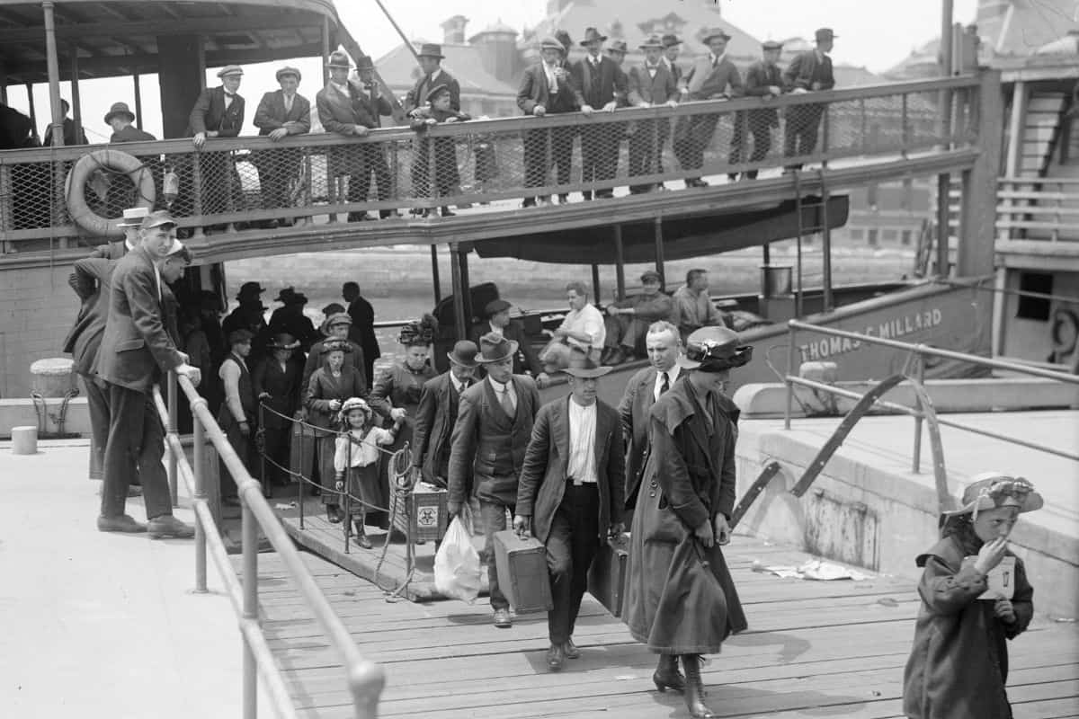 Immigrants Arriving at Ellis Island