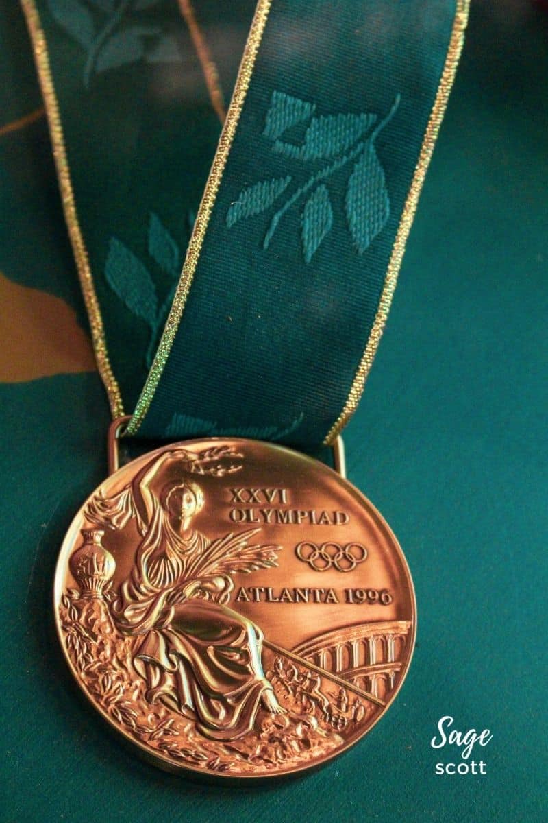 An example of the medals awarded at the 1996 Olympics in Atlanta