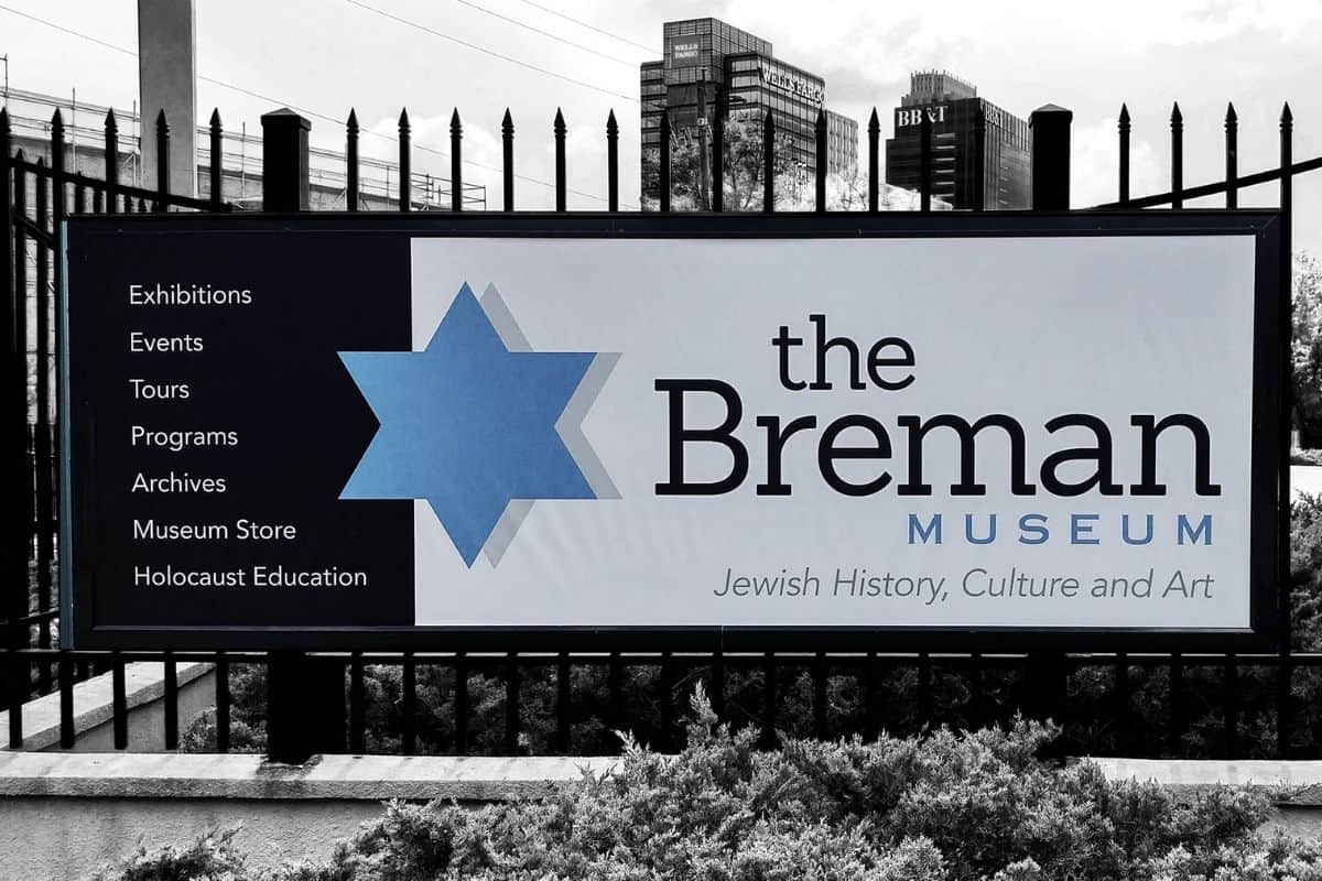 Sign outside the Breman Museum in Atlanta