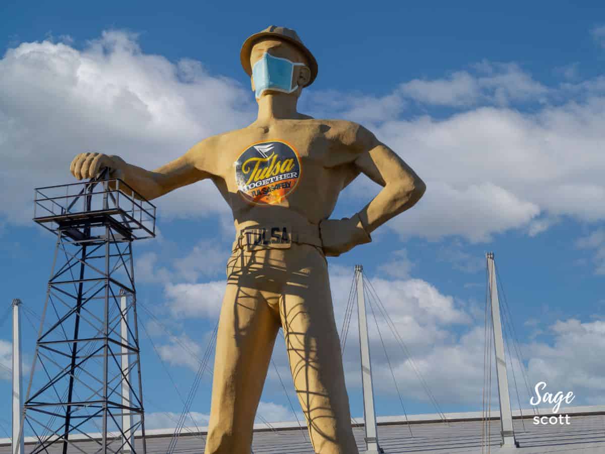 Golden Driller Statue in Tulsa, OK