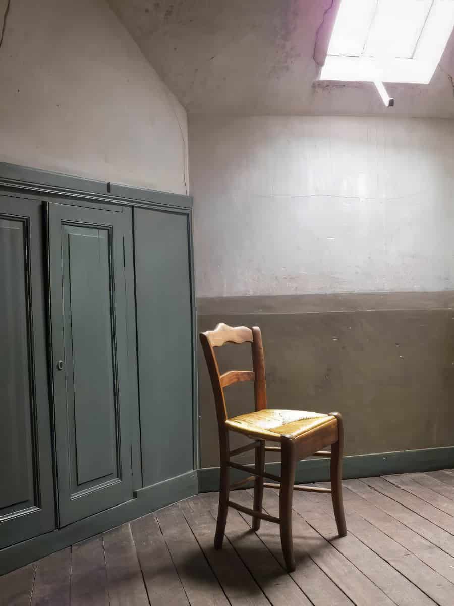 Single Chair in Vincent van Gogh's Room at the Auberge Ravoux