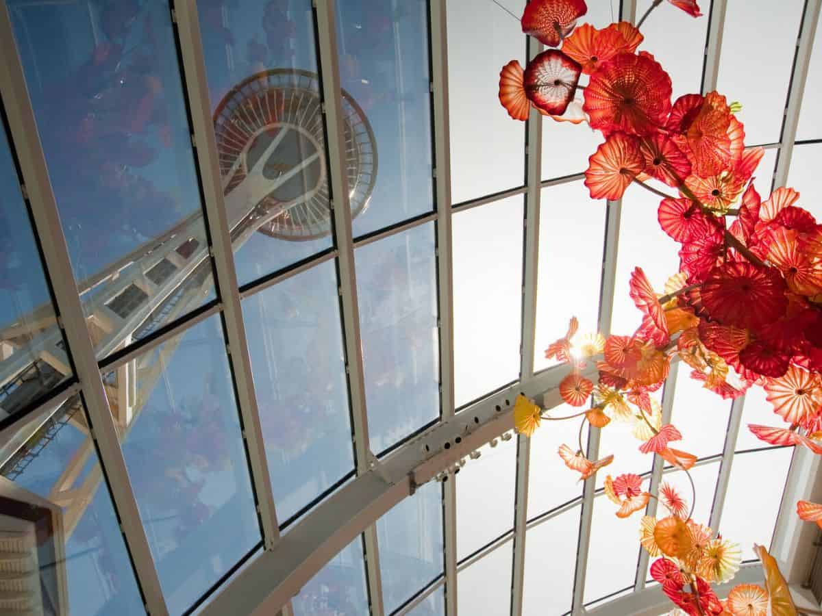 Chihuly Garden and Glass is next door to the Space Needle.
