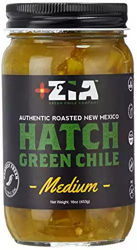 Original New Mexico Hatch Green Chile By Zia Green Chile Company - Delicious Flame-Roasted, Peeled & Diced Southwestern Certified Green Peppers For Salsas, Stews & More, Vegan & Gluten-Fre...
