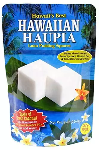 Kauai Tropical Syrup Hawaiian Haupia Luau Pudding Squares, 8 Ounce
