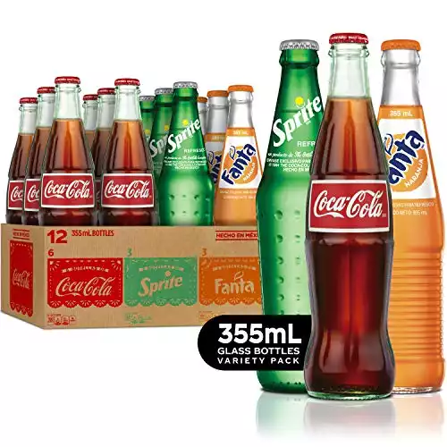 Mexican Coke Fiesta Pack, 12 fl oz Glass Bottles, 12 Pack