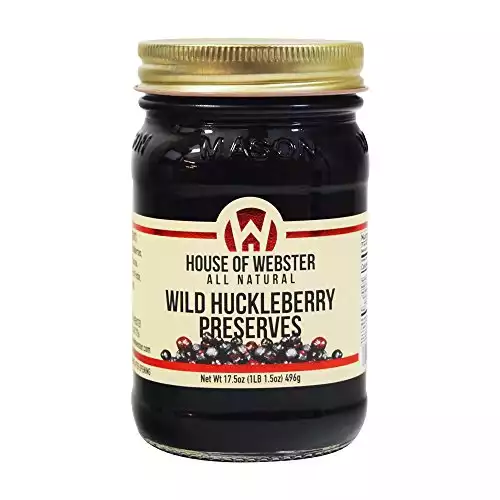House of Webster Wild Huckleberry Preserves 17.5 oz