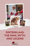 Sinterklaas, the Dutch inspiration for Santa Claus, sits on his white horse.