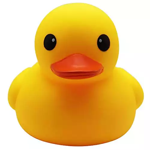 Happy Trees Duck Bath Toy Large Bath Duck Squeak Rubber Duck Baby Shower, 7 Inches