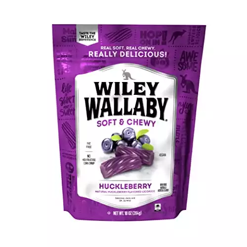 Wiley Wallaby Licorice 10 Ounce Classic Gourmet Soft & Chewy Australian Huckleberry Licorice Candy Twists, 1 Pack