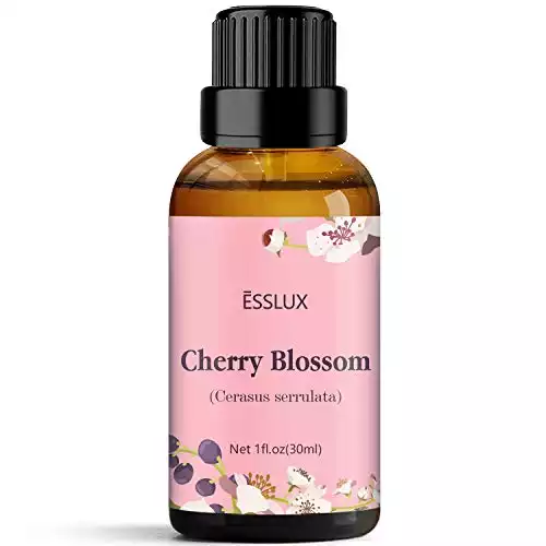 Cherry Blossom Essential Oil, ESSLUX Aromatherapy Oils for Diffuser, Massage, Soap, Candle Making, Perfume, 30 ml