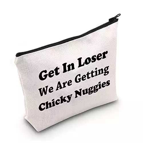 LEVLO Funny Chicken Nuggets Gifts Get In Loser Makeup Bags For Best Friend Christmas Gifts(Buggies)